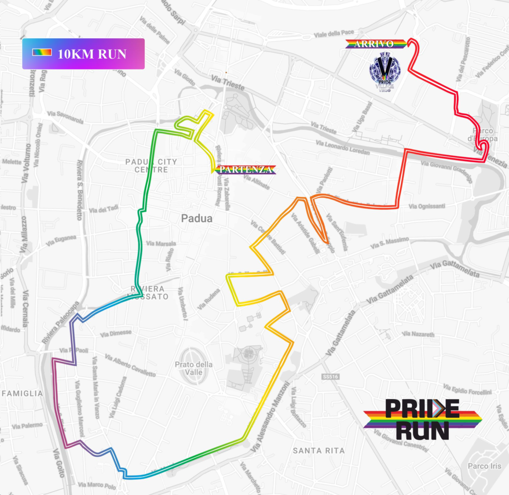 Il percorso della Pride Run